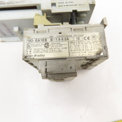 Allen Bradley 100-C09ZJ10 600V 7.5Hp Magnetic Contactor 1.6-5.0A Trip 193-EA1EB