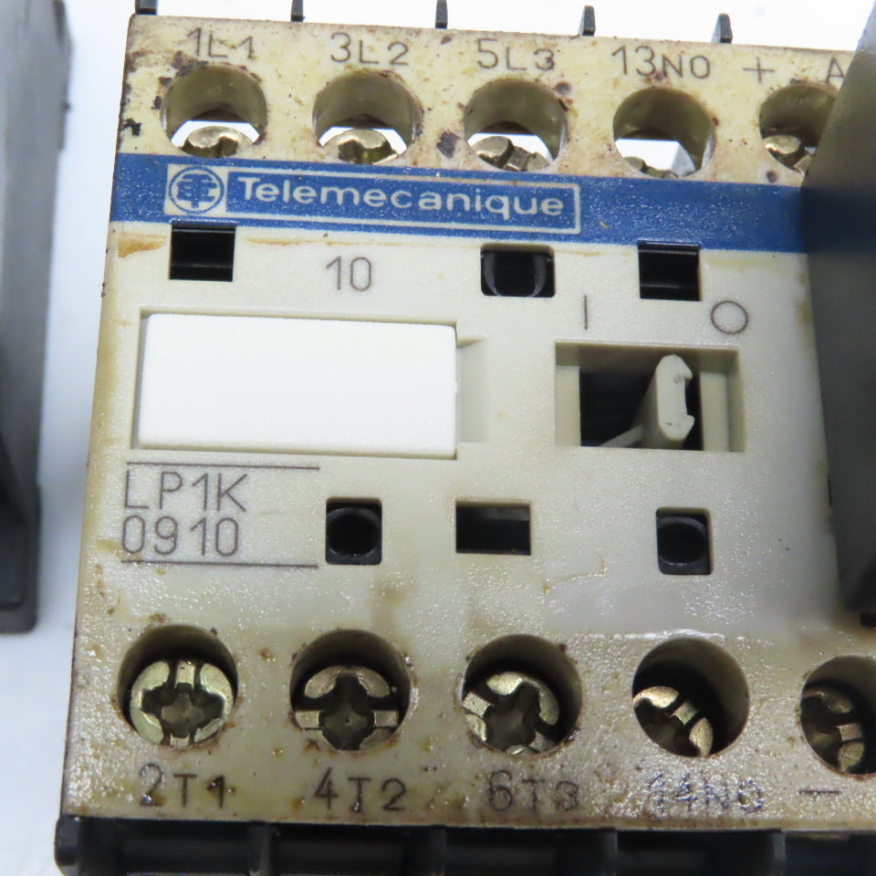 Telemecanique LP1K0910 600V 5Hp Contactor W/ Auxiliary 24V Coil Lot of 3