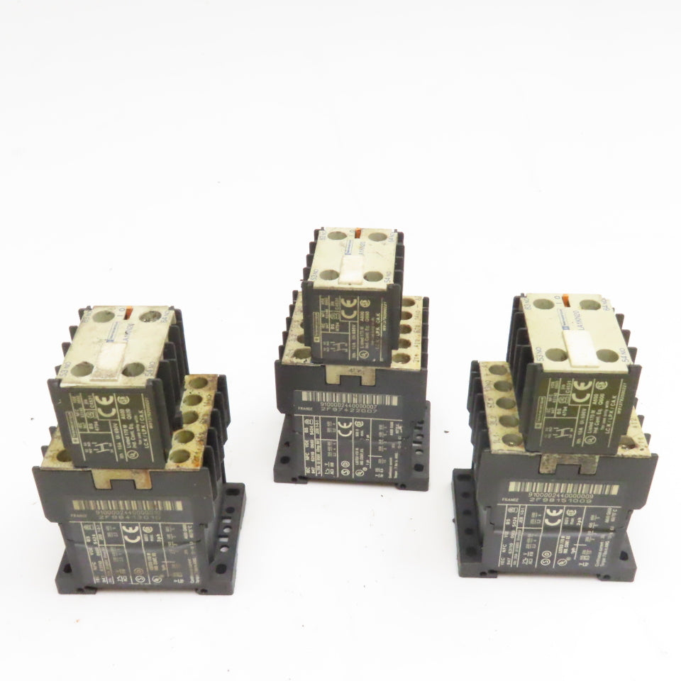 Telemecanique LP1K0910 600V 5Hp Contactor W/ Auxiliary 24V Coil Lot of 3