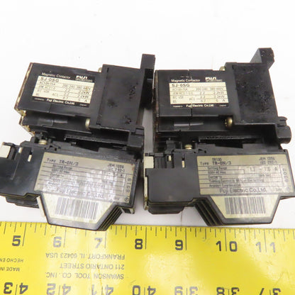 Fuji SJ-0SG TR-0N/3 Contactor 440V 2.2kW 24VDC Coil 1.1-1.6A Trip Lot Of 2
