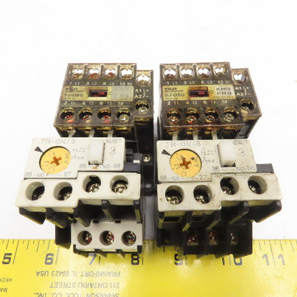 Fuji SJ-0SG TR-0N/3 Contactor 440V 2.2kW 24VDC Coil 1.1-1.6A Trip Lot Of 2