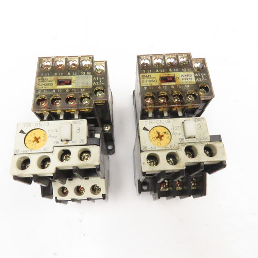 Fuji SJ-0SG TR-0N/3 Contactor 440V 2.2kW 24VDC Coil 1.1-1.6A Trip Lot Of 2