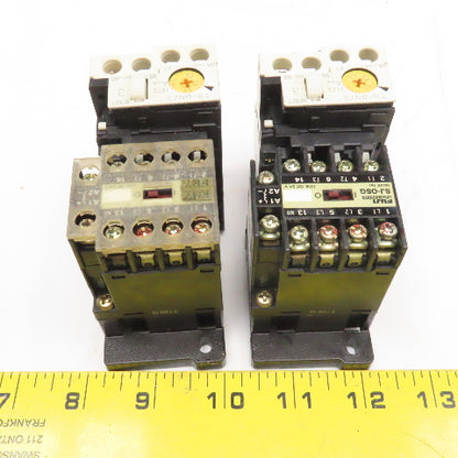 Fuji SJ-0SG TR-0N/3 Contactor 440V 2.2kW 24VDC Coil 2.2-3.4A Trip Lot Of 2