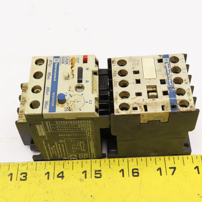 Telemecanique LP1K0610 LR2K0308 Magnetic Contactor 600V 3Hp 1.8-2.6A Trip 24VDC