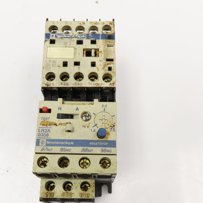 Telemecanique LP1K0610 LR2K0308 Magnetic Contactor 600V 3Hp 1.8-2.6A Trip 24VDC