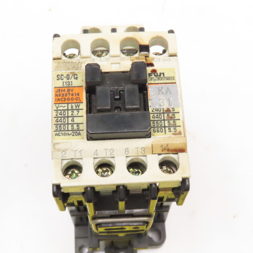 Fuji SC-0/G 4GC0F0 Magnetic Contactor 600V 5Hp 24VDC Coil