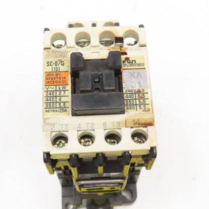 Fuji SC-0/G 4GC0F0 Magnetic Contactor 600V 5Hp 24VDC Coil