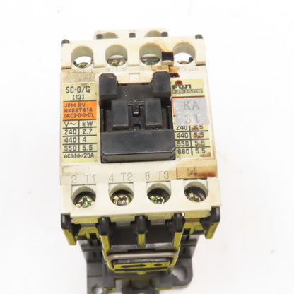 Fuji SC-0/G 4GC0F0 Magnetic Contactor 600V 5Hp 24VDC Coil