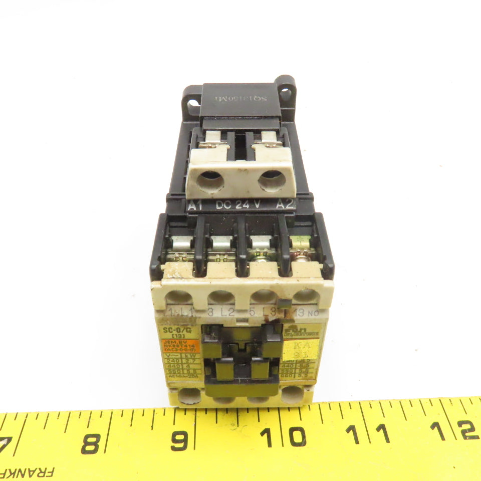 Fuji SC-0/G 4GC0F0 Magnetic Contactor 600V 5Hp 24VDC Coil