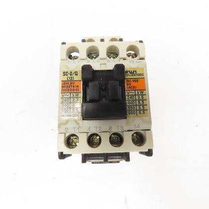 Fuji SC-0/G 4GC0F0#10 Magnetic Contactor 600V 5Hp 24VDC Coil