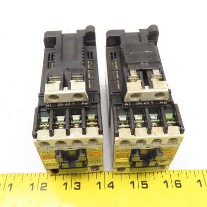 Fuji SC-0/G SC13AG Magnetic Contactor 600V 5Hp 24VDC Coil Lot Of 2