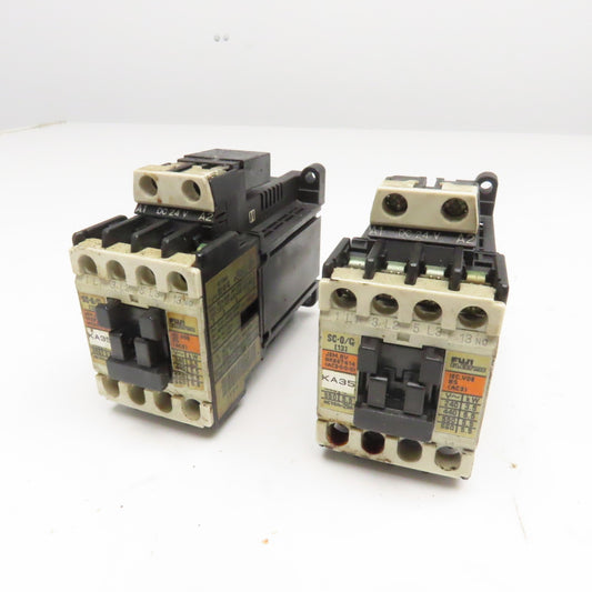 Fuji SC-0/G SC13AG Magnetic Contactor 600V 5Hp 24VDC Coil Lot Of 2