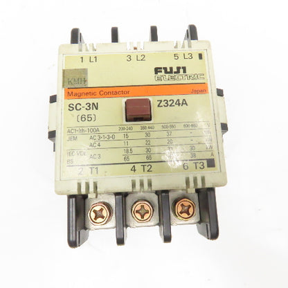 Fuji SC-3N Z324A Magnetic Contactor 600V 30kW 110V 50/60Hz Coil