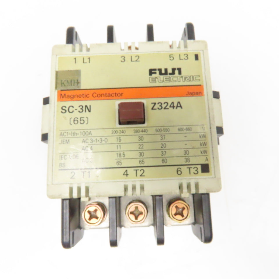 Fuji SC-3N Z324A Magnetic Contactor 600V 30kW 110V 50/60Hz Coil