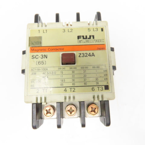 Fuji SC-3N Z324A Magnetic Contactor 600V 30kW 110V 50/60Hz Coil