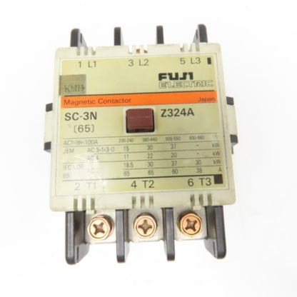 Fuji SC-3N Z324A Magnetic Contactor 600V 30kW 110V 50/60Hz Coil