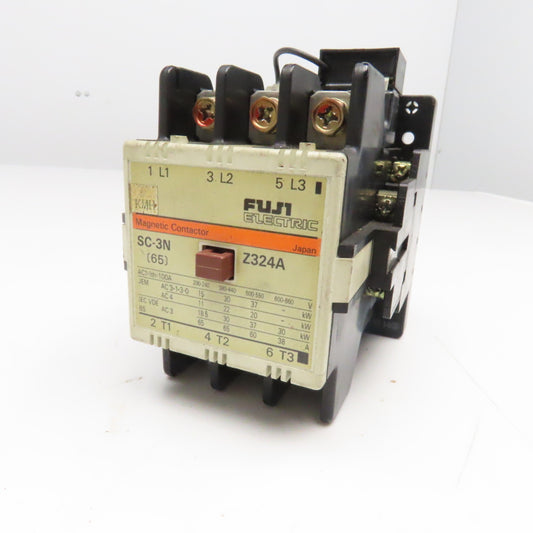 Fuji SC-3N Z324A Magnetic Contactor 600V 30kW 110V 50/60Hz Coil