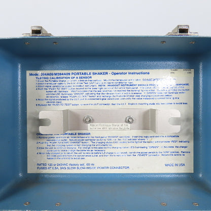TM Industrial Monitoring System 699A01 Portable Shaker System 120/240VAC 100HZ
