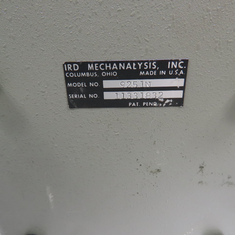 IRD Model 9251N Analyzer Micron -500 To +500 MILS -20 To +20 105-129V In
