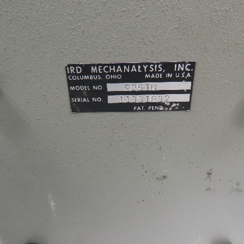 IRD Model 9251N Analyzer Micron -500 To +500 MILS -20 To +20 105-129V In