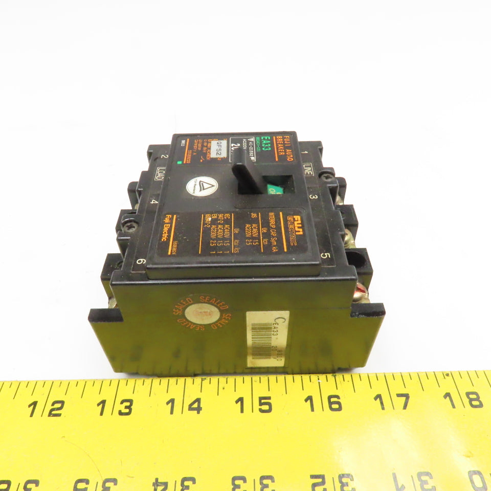 Fuji EA33 20A 460V 3 Pole Circuit Breaker Lot Of 4
