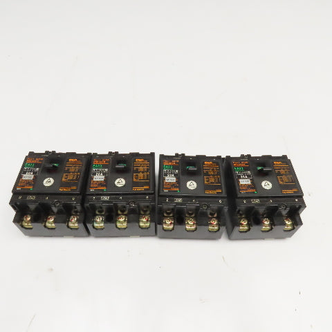 Fuji EA33 20A 460V 3 Pole Circuit Breaker Lot Of 4