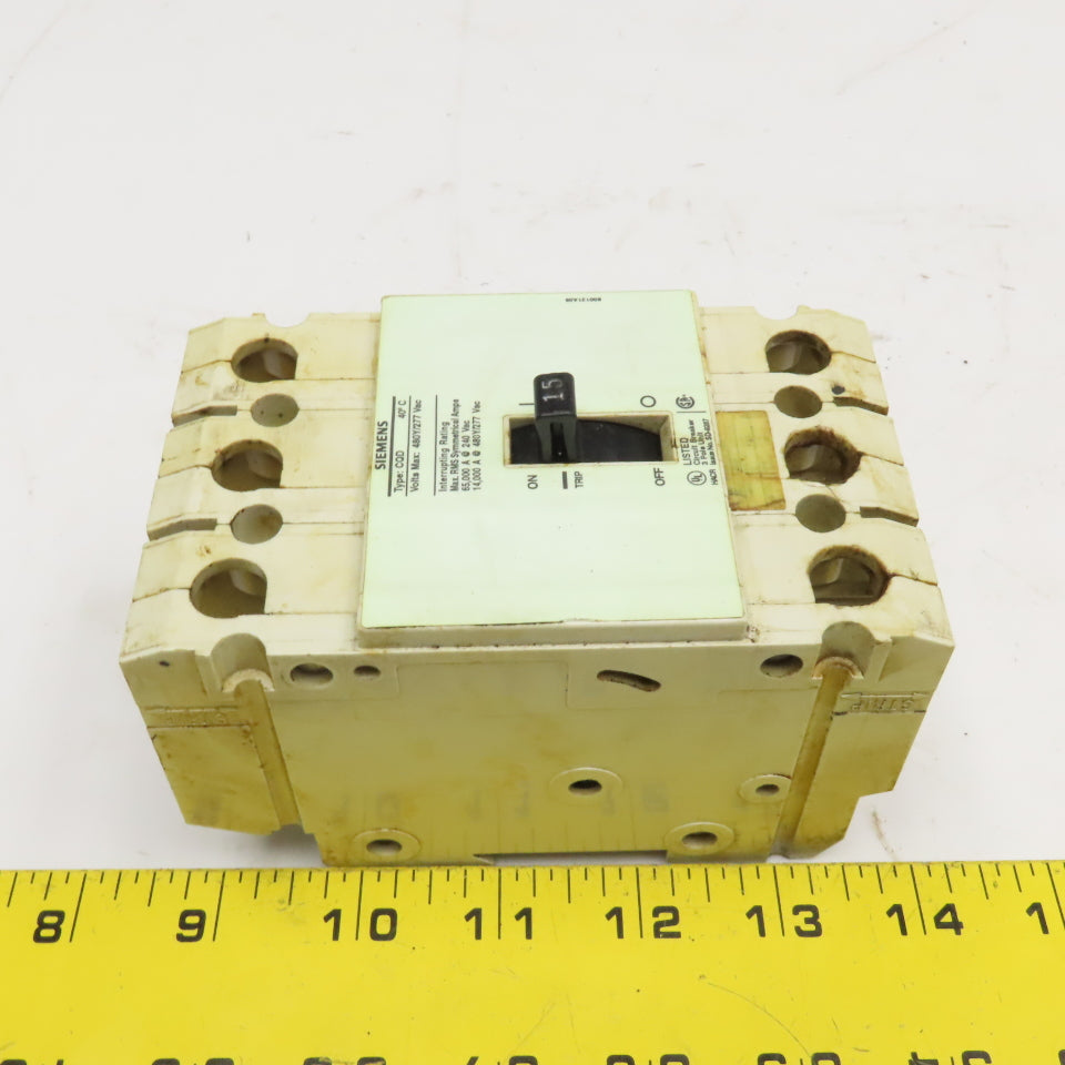 Siemens CQD 15A 480/277VAC 3 Pole Circuit Breaker
