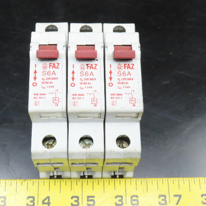 Klockner Moeller S6A 380V Single Pole Circuit Breaker Lot Of 3