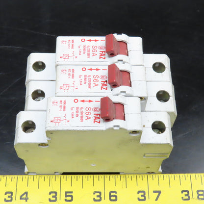Klockner Moeller S6A 380V Single Pole Circuit Breaker Lot Of 3