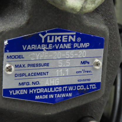 Yuken SVPF-20-55-20 30 Liter Hydraulic Power Unit 220/380V 50/60Hz 20L/Min