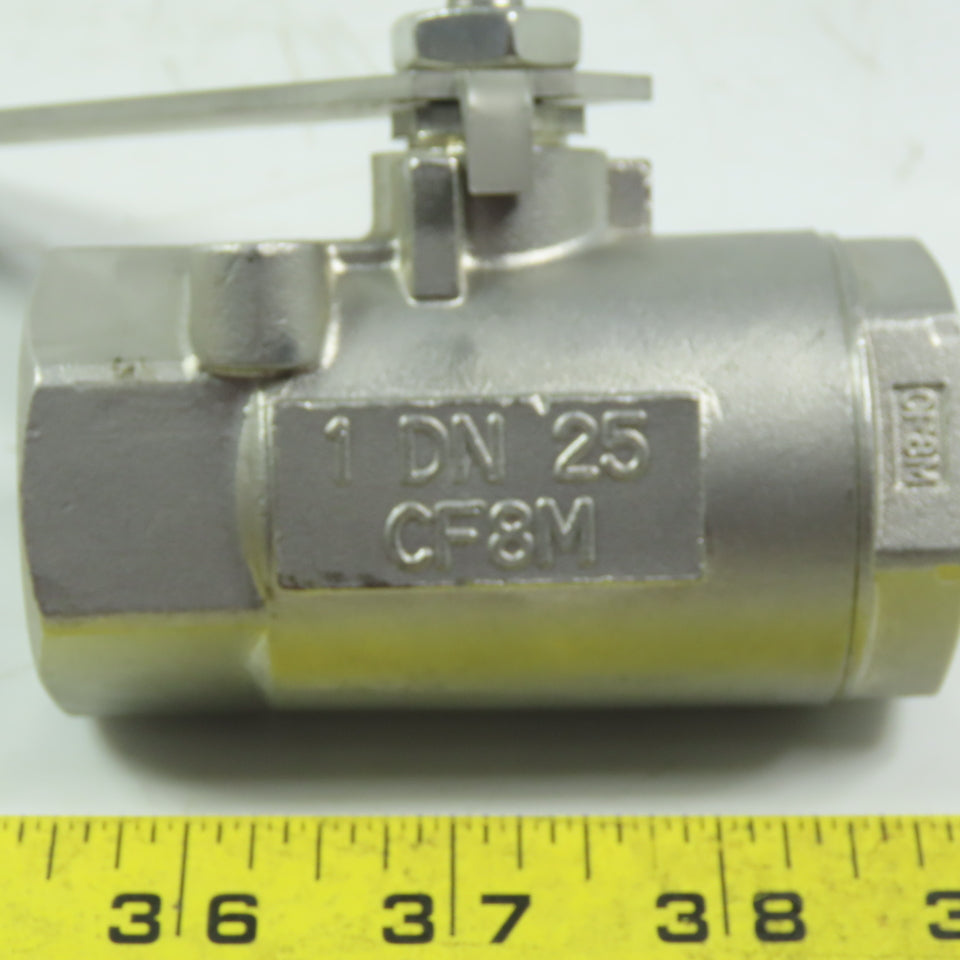135 CFM8 Stainless Steel 1" FNPT Ball Valve 2000 CWP