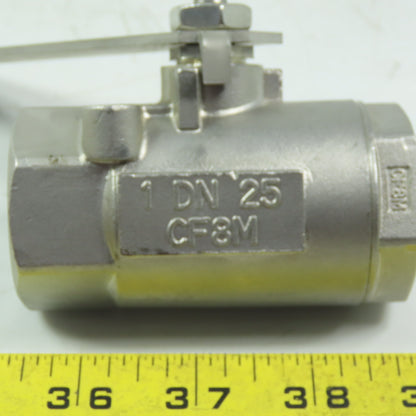 135 CFM8 Stainless Steel 1" FNPT Ball Valve 2000 CWP