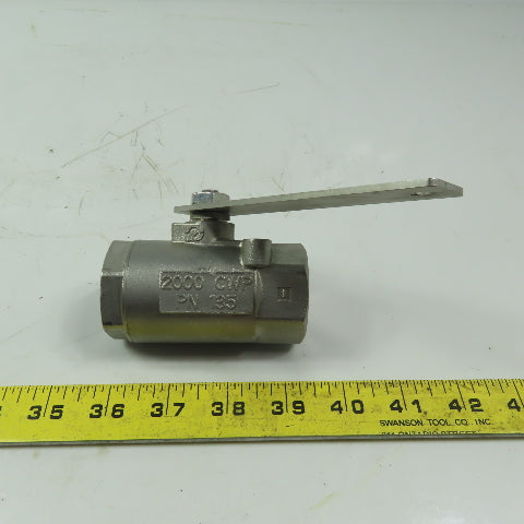 135 CFM8 Stainless Steel 1" FNPT Ball Valve 2000 CWP