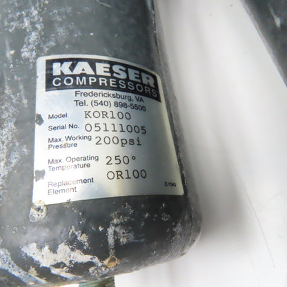 Kaeser KFS100 1" NPT 3 Stage Compressed Air Particulate Filter Assembly 200PSI