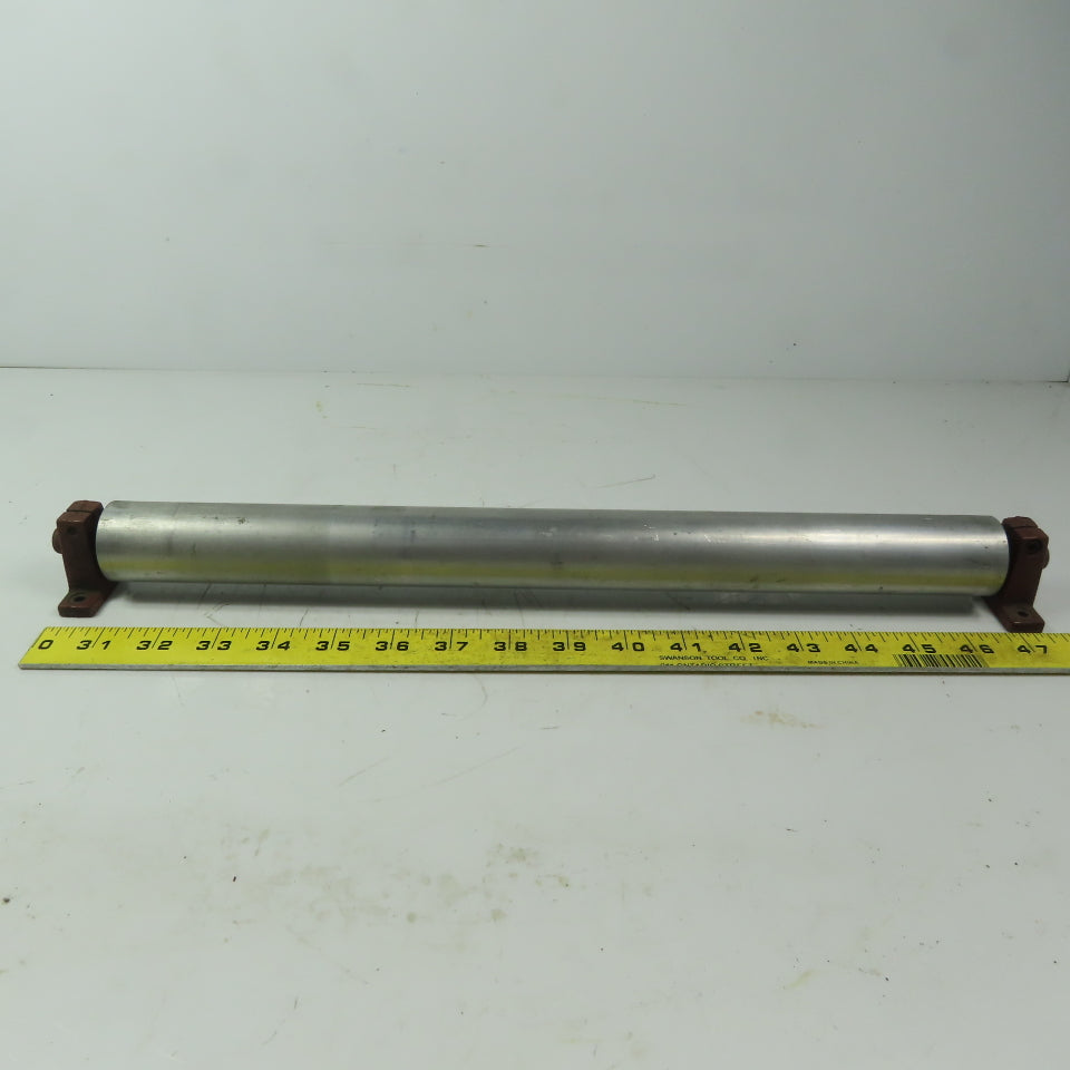 1-1/2" Dia. X 16" Aluminum Gravity Roller W/Shaft Stands