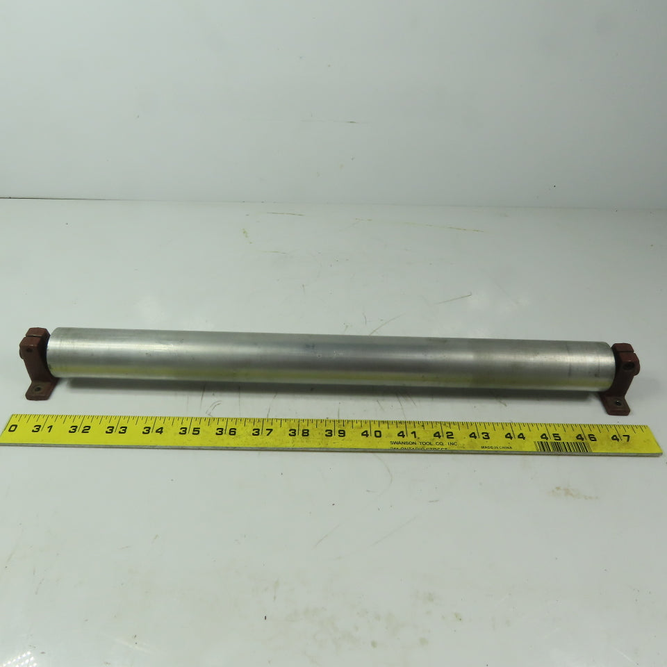 1-1/2" Dia. X 16" Aluminum Gravity Roller W/Shaft Stands