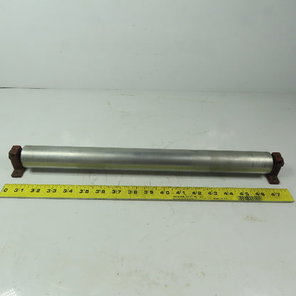 1-1/2" Dia. X 16" Aluminum Gravity Roller W/Shaft Stands