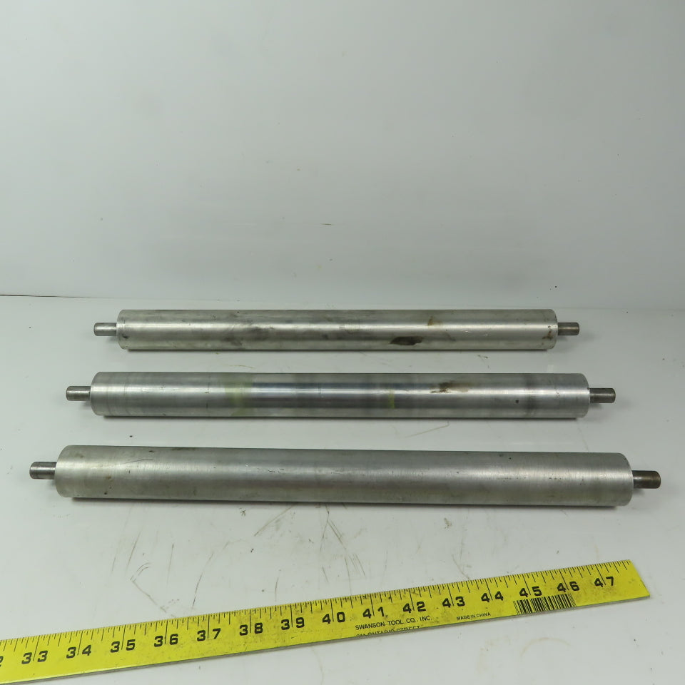 1-1/2" Dia. X 16" Aluminum Gravity Roller Lot of 3