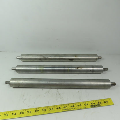 1-1/2" Dia. X 16" Aluminum Gravity Roller Lot of 3