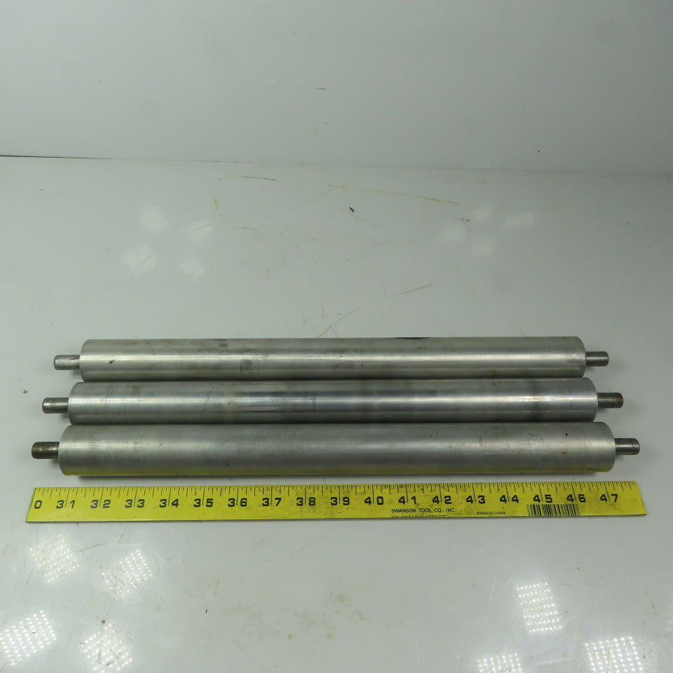 1-1/2" Dia. X 16" Aluminum Gravity Roller Lot of 3