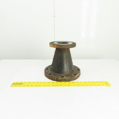 G-125 A 3" To 6" Flanged Steel Pipe Reducer 4 To 8 Bolt 9-1/4" OAL