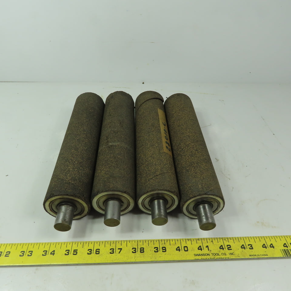 2-1/8" OD x 9" Cork Lagged Gravity Roller Lot of 4