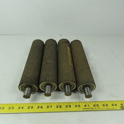 2-1/8" OD x 9" Cork Lagged Gravity Roller Lot of 4