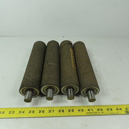 2-1/8" OD x 9" Cork Lagged Gravity Roller Lot of 4