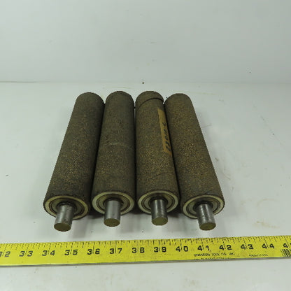 2-1/8" OD x 9" Cork Lagged Gravity Roller Lot of 4