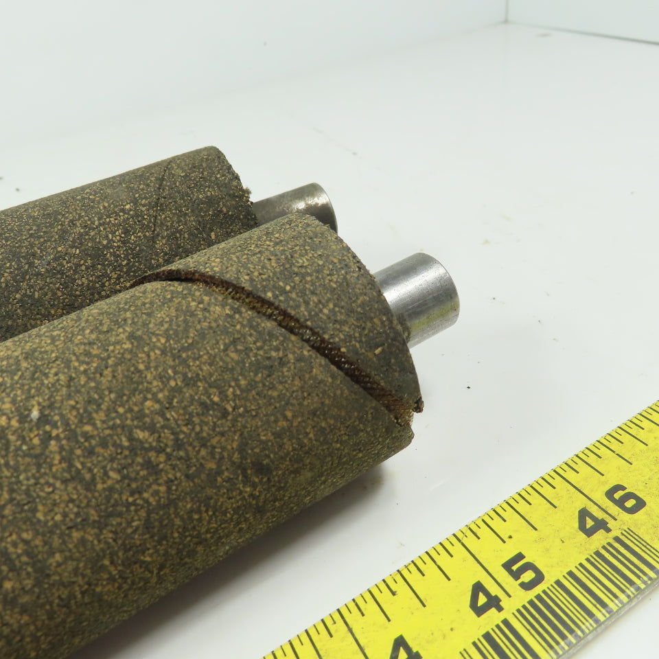 2-1/8" OD x 9" Cork Lagged Gravity Roller Lot of 2