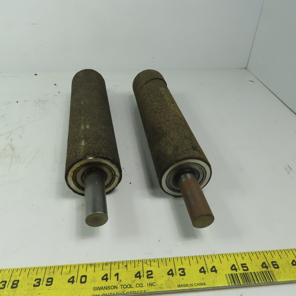 2-1/8" OD x 9" Cork Lagged Gravity Roller Lot of 2