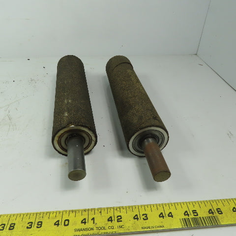 2-1/8" OD x 9" Cork Lagged Gravity Roller Lot of 2