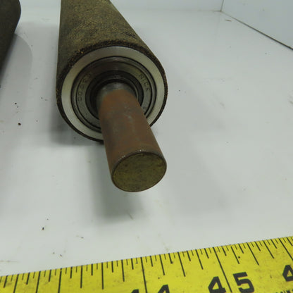 2-1/8" OD x 9" Cork Lagged Gravity Roller Lot of 2
