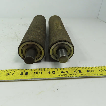 2-1/8" OD x 9" Cork Lagged Gravity Roller Lot of 2